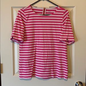 Pink and cream stripped top